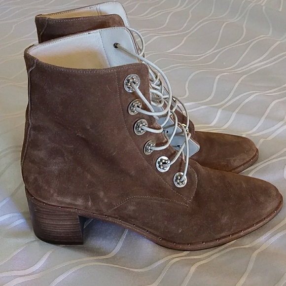 Freda Salvador Shoes - Freda Salvador Suede Booties Ace Lace Up Boot